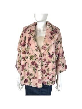 Fleece Teddy Bear  Pink & Rose Floral Jacket by Stella & Stevie Soft & Cozy